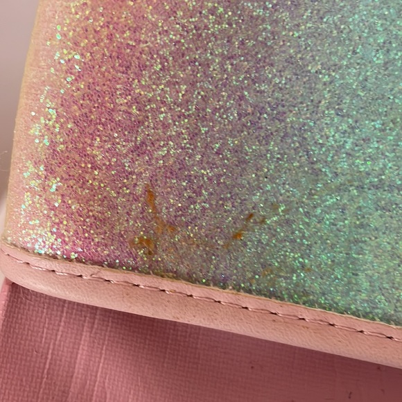 Michael kors slides pink with pastel multi color glitter size 3 - Picture 5 of 7